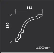 Карниз Европласт 1.50.108 (2000x119x117_мм) фото 3