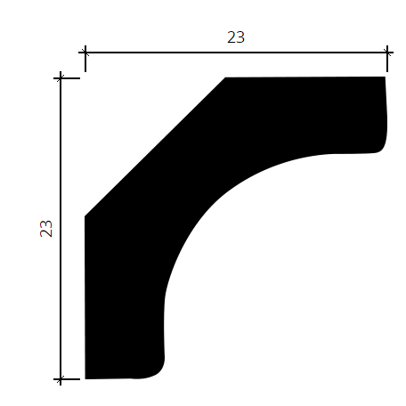 Карниз Европласт 6.50.154 (2000x23x23_мм) фото 2