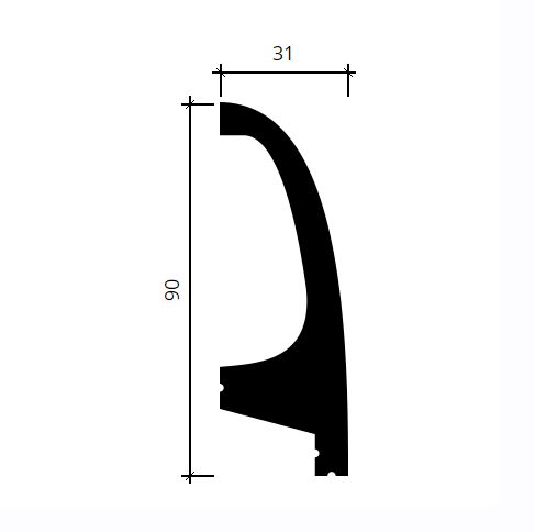 Плинтус Европласт 6.53.701 (2000x90x31_мм) фото 7