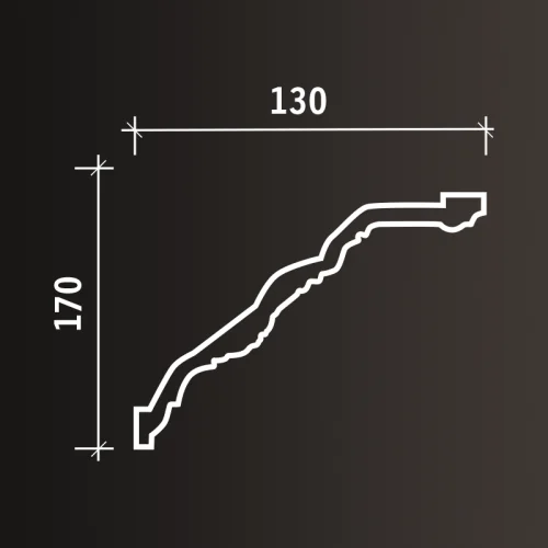 Карниз Европласт 1.50.201 (2000x171x130_мм) фото 4