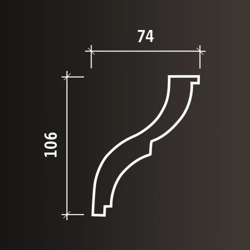 Карниз Европласт 1.50.275 (2000x106x74_мм) фото 3