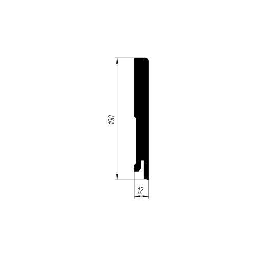 Белый напольный плинтус из МДФ Infinity Line IL103-100-12 фото 6