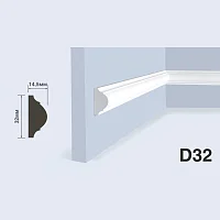 Молдинг HiWood D32 (2000x32x14,5 мм)