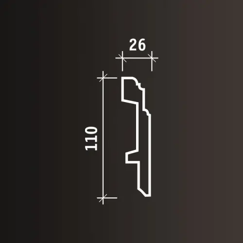 Плинтус Европласт 1.53.101 (2000x110x26_мм) фото 2