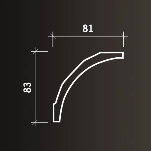 Карниз Европласт 1.50.165 (2000x83x81_мм) фото 4