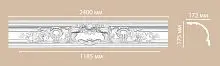 Потолочный плинтус с орнаментом DECOMASTER DP 41 (172*175*2400)