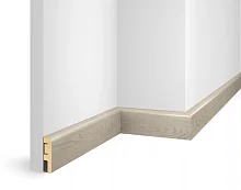Плинтус МДФ Cosca Decor ЕP02 NanoFlex, Дуб Сноу, 60x16x2400 мм