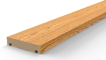 Интерьерная рейка шпон дуба 40х200 без покрытия (стена/потолок)