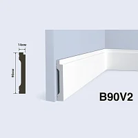 Плинтус  HiWood B90V2 (2000x90x14 мм)