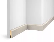 Плинтус МДФ Cosca Decor ЕP02 NanoFlex, Дуб Перламутровый, 60x16x2400 мм