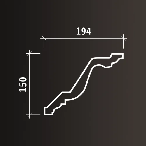 Карниз Европласт 1.50.134 (2000x150x194_мм) фото 7