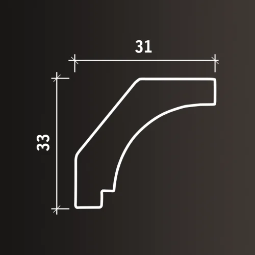 Карниз Европласт 1.50.157 (2000x33x31_мм) фото 5