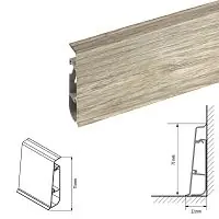 Плинтус напольный Cezar Hi-LINE Престиж M301 матовый Дуб Тоскана