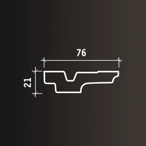 Карниз Европласт 1.50.266 (2000x21x76_мм) фото 3