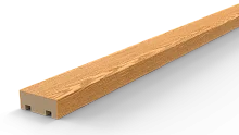 Интерьерная рейка шпон дуба 40х100 без покрытия (стена/потолок)