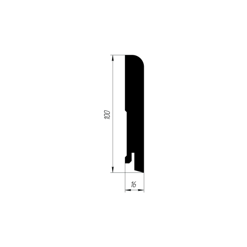 Белый напольный плинтус из МДФ Infinity Line IL105-100-16 фото 6