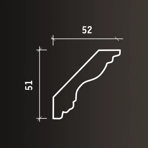 Карниз Европласт 1.50.194 (2000x52x51_мм) фото 4