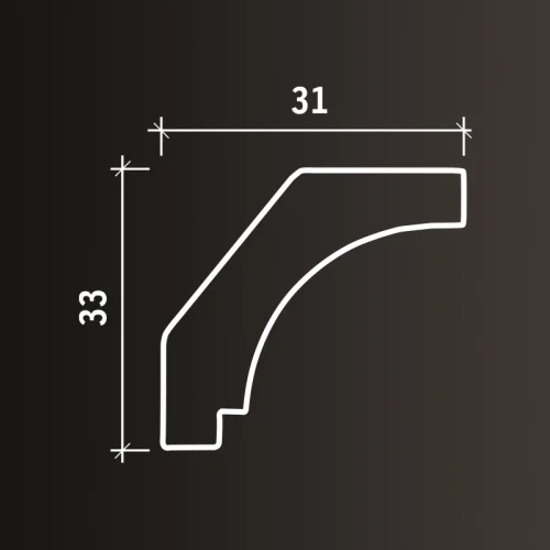 Карниз Европласт 1.50.157 (2000x33x31_мм) фото 7
