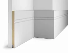 Плинтус МДФ Cosca Decor AP27 белый, 230x16x2400 мм