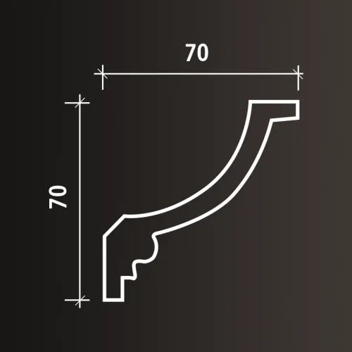 Карниз Европласт 1.50.208 (2000x70x70_мм) фото 4