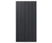 Акустическая панель, черный войлок, 1200х600х21мм, рейки МДФ, шпон дуб антрацит темно-серый