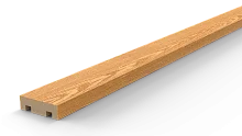Интерьерная рейка шпон дуба 30х100 без покрытия (стена/потолок)