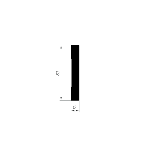 Белый напольный плинтус из МДФ Infinity Line IL106-080-12 фото 6