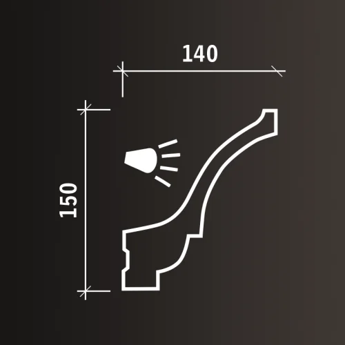 Карниз Европласт 1.50.221 (2000x150x140_мм) фото 7