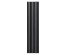 Акустическая панель, черный войлок, 2750х600х21мм, рейки МДФ, шпон дуб антрацит темно-серый