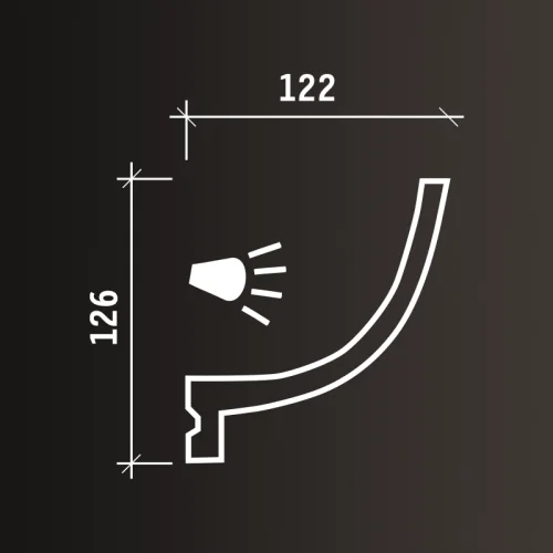 Карниз Европласт 1.50.220 (2000x126x122_мм) фото 4
