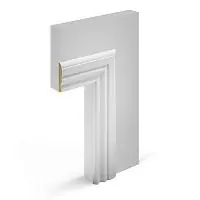 Наличник МДФ Cosca Decor AN02 белый, 90x16x2400 мм