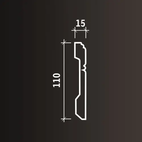 Плинтус Европласт 1.53.103 (2000x110x15_мм) фото 2