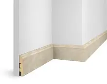 Плинтус WP07 МДФ экошпон ясень Кристалл 80x16x2400 мм