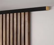 Руст стыковочный 25х22х1350мм, МДФ, черный