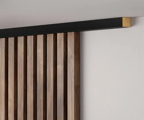 Руст стыковочный 25х22х1350мм, МДФ, черный