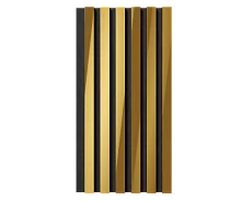 Комплект акуст.панелей, черный войлок, 600х300х19мм, рейки ЭКОПОЛИМЕР, желтое золото/2шт.