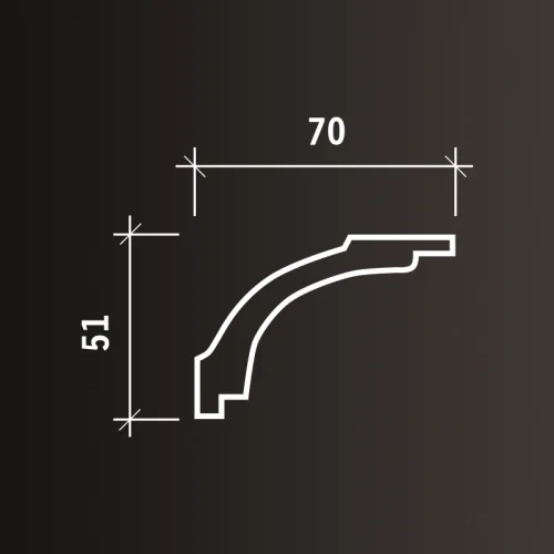 Карниз Европласт 1.50.160 (2000x51x70_мм) фото 7