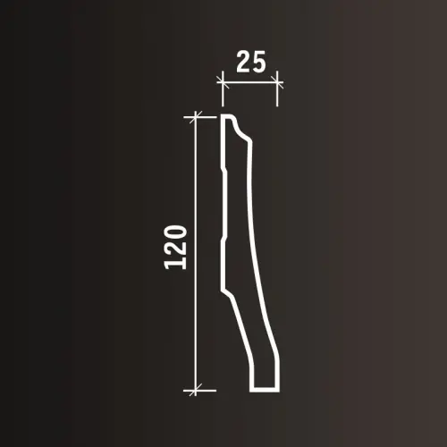 Плинтус Европласт 1.53.104 гибкий (2000x120x25_мм) фото 2