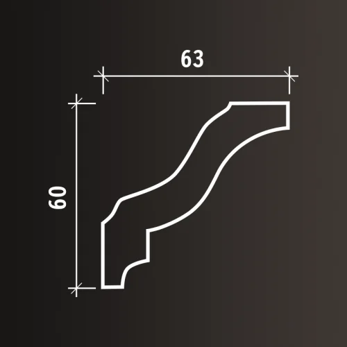 Карниз Европласт 1.50.105 (2000x60x63_мм) фото 20