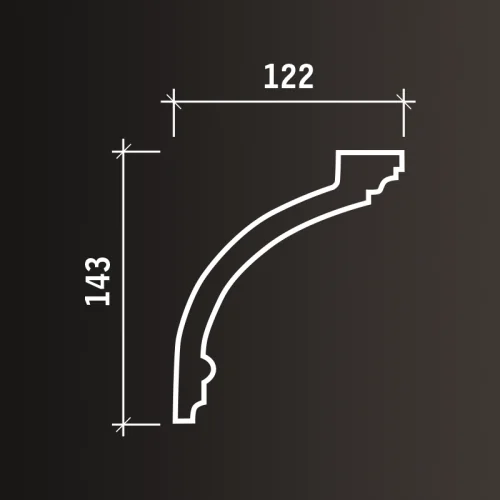 Карниз Европласт 1.50.120 (2000x143x122_мм) фото 7