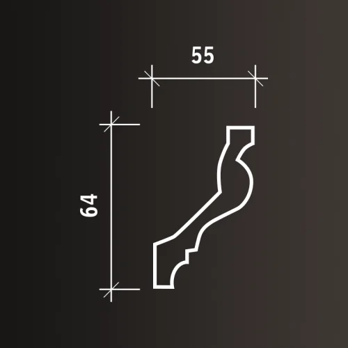 Карниз Европласт 1.50.100 (2000x64x55_мм) фото 4