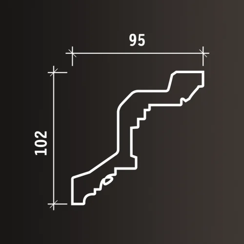 Карниз Европласт 1.50.169 (2000x102x95_мм) фото 7