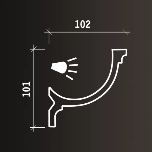 Карниз Европласт 1.50.261 (2000x101x102_мм) фото 4