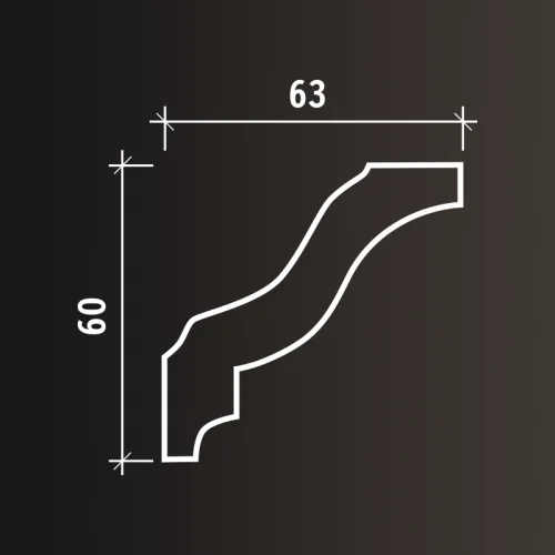 Карниз Европласт 1.50.105 (2000x60x63_мм) фото 17