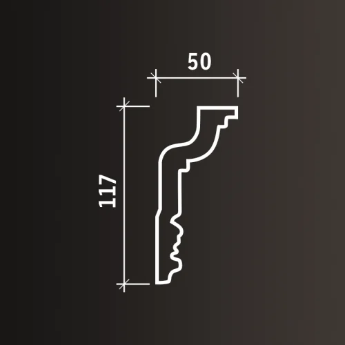 Карниз Европласт 1.50.119 (2000x117x50_мм) фото 7