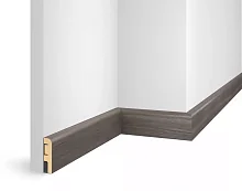 Плинтус МДФ Cosca Decor ЕP02 NanoFlex, Дуб Деревенский, 60x16x2400 мм