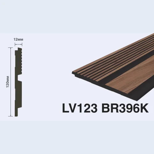 Декоративная панель HiWood LV123 BR396K (2700x120x12 мм)
