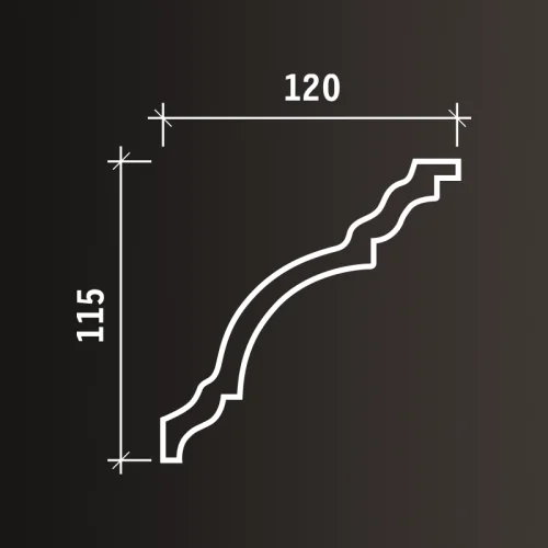 Карниз Европласт 1.50.148 (2000x117x120_мм) фото 5