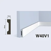 Плинтус  HiWood W40V1 (2000x40x10 мм)