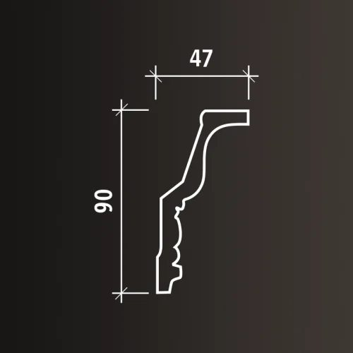 Карниз Европласт 1.50.127 (2000x90x47_мм) фото 5